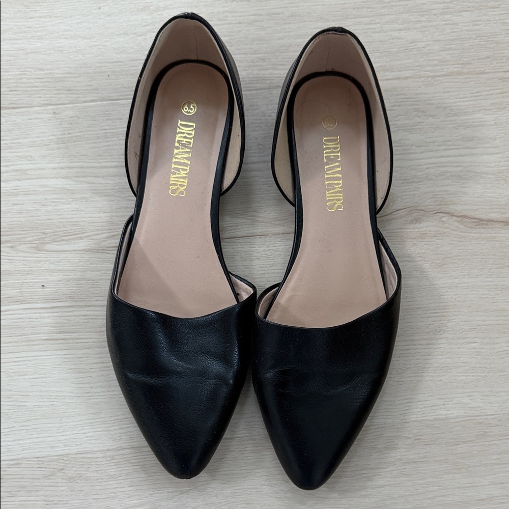Dream Pairs Women's Black Flats